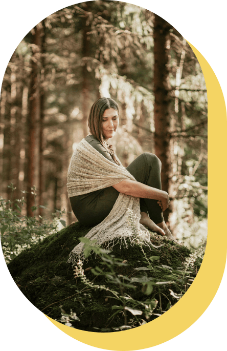 Heidi Brunner im Wald