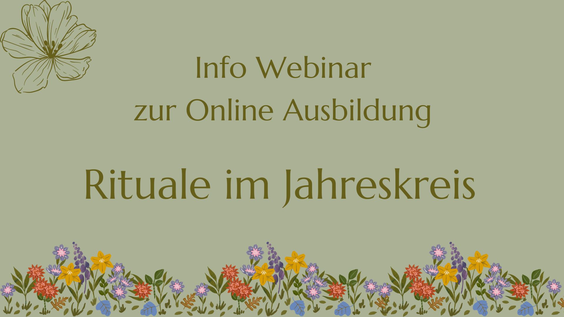 Altes Wissen Beitragsbild - Info Webinar zur Ausbildung Rituale im Jahreskreis